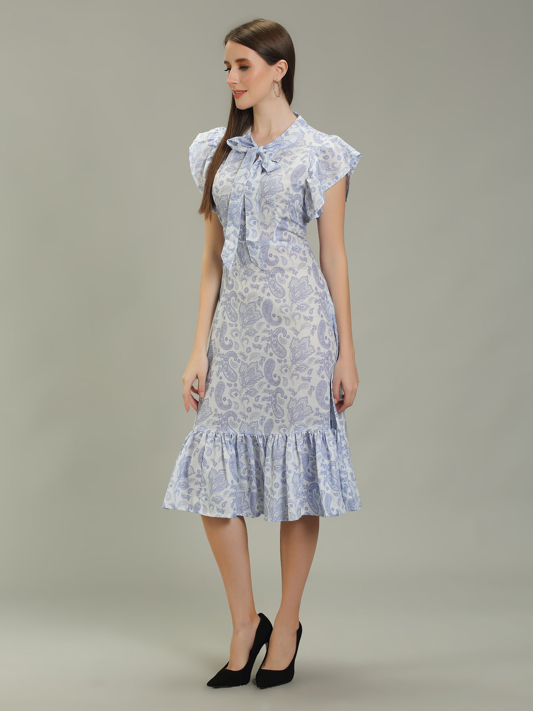 Blue Paisley Grace Dress