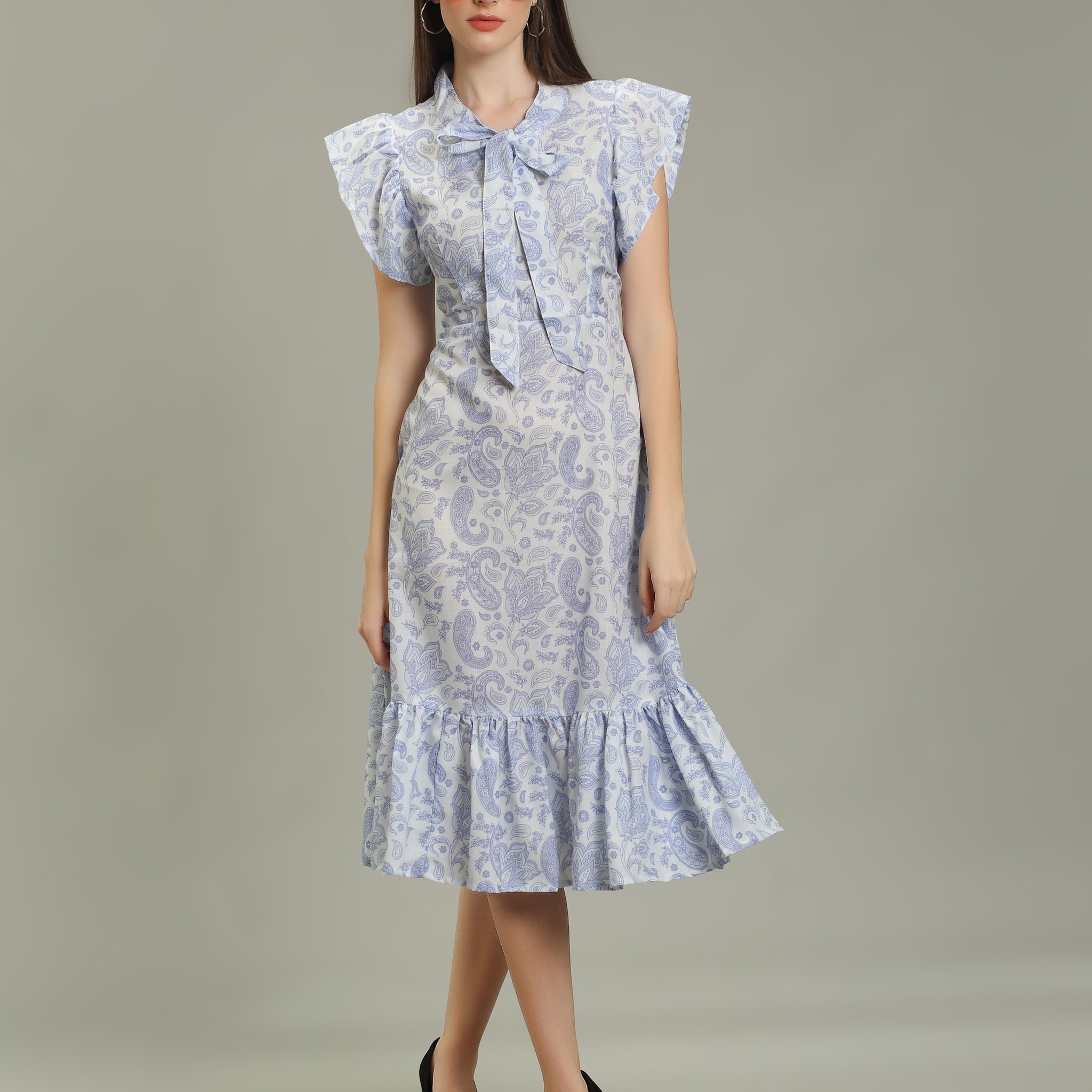 Blue Paisley Grace Dress